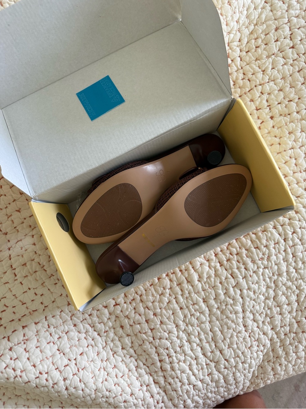 Women’s Brown Kitten Heel Sandals with Buckle - Picture 4 of 7